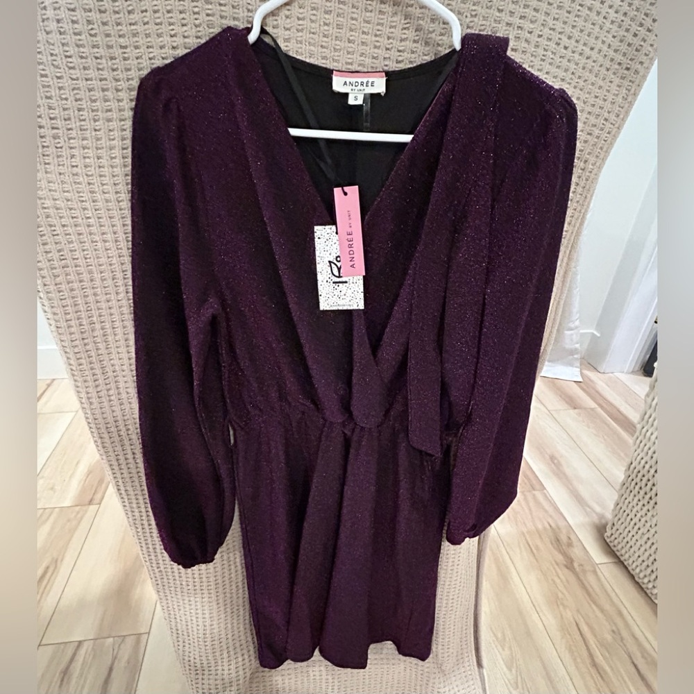 ANDREE BY UNIT Sparkling Deep Purple Dress